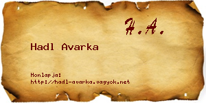 Hadl Avarka névjegykártya